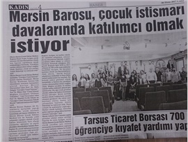 BASINDA MERSİN BAROSU (Çocuk İstismarı Paneli) 06.10.2017