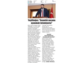 BASINDA BAROMUZ (Yeşilboğaz: "İnsanlık Suçuna Uyanmak İstemiyoruz")