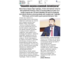 BASINDA BAROMUZ (Yeşilboğaz: "İnsanlık Suçuna Uyanmak İstemiyoruz")