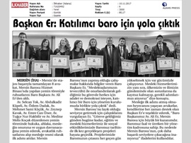 BASINDA BAROMUZ (Yemin töreninde konuşan Baro Başkanımız Av. Ali Er, "Katılımcı Bir Baro İçin Yola Çıktık" dedi.)