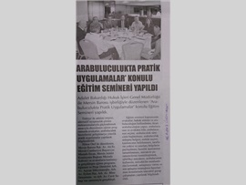 BASINDA BAROMUZ ( Arabuluculukta Pratik Uygulamalar Semineri)