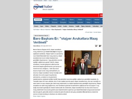 BASINDA BAROMUZ (Baro Başkanımız, Stajyer Avukatların Maaş Alabilmesi İçin Adalet Bakanlığı'na Başvurdu)