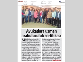 BASINDA BAROMUZ (İş Hukukunda Uzman Arabuluculuk Sertifika Töreni)