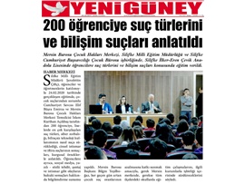 BASINDA BAROMUZ (Mersin Barosu 200 Öğrenciye Suç Türlerini ve Bilişim Suçlarını Anlattı)