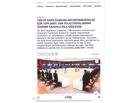 TBB ve Baro Başkanları, depremzedeler için toplandı