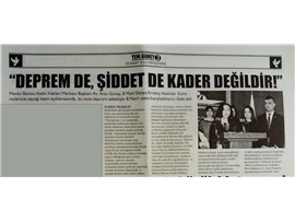"Kadın Hakları Merkezi: "Deprem de, şiddet de kader değildir!"