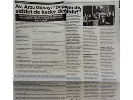 "Kadın Hakları Merkezi: "Deprem de, şiddet de kader değildir!"