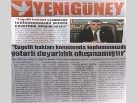 BASINDA BAROMUZ (Başkan Vekilimiz Av. Gazi Özdemir: "Engelli Hakları Yeterine Bilinmiyor"