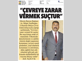 BASINDA BAROMUZ (Dünya Çevre Günü Mesajı)
