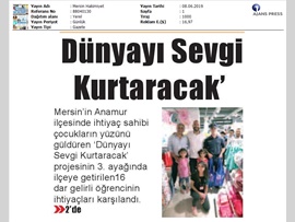 BASINDA BAROMUZ (Dünyayı Sevgi Kurtaracak Projesi Çocukların Yüzünü Güldürdü)
