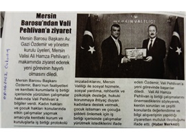 BARO YÖNETİMİMİZDEN VALİ ALİ HAMZA PEHLİVAN'A ZİYARET