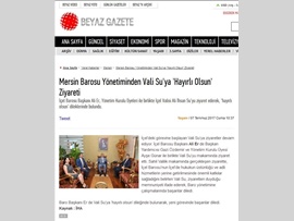 BASINDA BAROMUZ (BAŞKANIMIZIN MERSİN VALİSİ ZİYARETİ) 10.07.2017