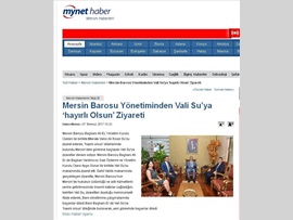 BASINDA BAROMUZ (BAŞKANIMIZIN MERSİN VALİSİ ZİYARETİ) 10.07.2017
