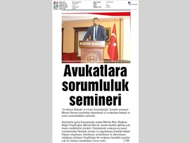 BASINDA BAROMUZ (Avukatın Hukuki ve Cezai Sorumluluğu)