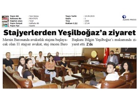 BASINDA BAROMUZ (Yeşilboğaz: "Hukuk Ülkede Hakimiyet Kurmak İçin Kullanılmamalı")