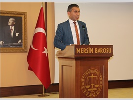 MERSİN BAROSU BAŞKANI AV. ALİ ER: “MESLEKİ EĞİTİM ŞART”