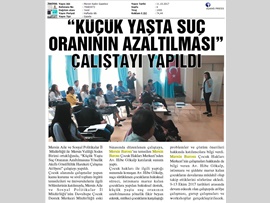 BASINDA BAROMUZ (Mersin Barosu "Küçük Yaşta Suç Oranının Azaltılması" Konusunu Masaya Yatırdı) 11.10.2017