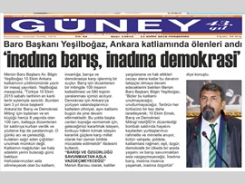 BASINDA BAROMUZ (Ankara Garı Katliamı Kınama Mesajı)