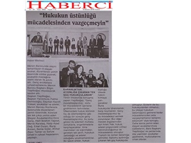 BASINDA BAROMUZ (Yeşilboğaz; "Hukukun Üstünlüğü Mücadelesinden Vazgeçmeyin")