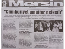 BASINDA BAROMUZ (Yeşilboğaz: "Cumhuriyet Umuttur, Nefestir")