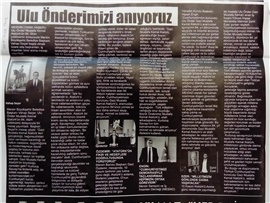 Başkanımızdan 10 Kasım Anma Mesajı