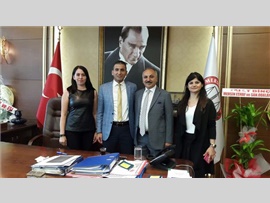 Esnaf ve Sanatkarlar Odası Başkanı Sayın; Talat DİNÇER, Baro Başkanımız Av. Ali ER'i makamında ziyaret etti.