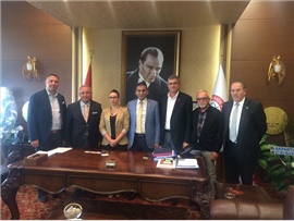 MESİAD Başkanı Sayın; Mehmet DENİZ, Baro Başkanımız Av. Ali ER' i makamında ziyaret ettiler.