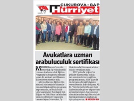 BASINDA BAROMUZ (İş Hukukunda Uzman Arabuluculuk Sertifika Töreni)