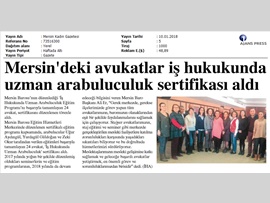 BASINDA BAROMUZ (İş Hukukunda Uzman Arabuluculuk Sertifika Töreni)