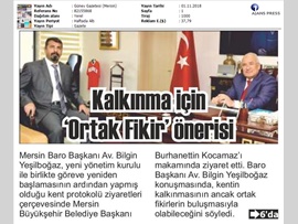 BASINDA BAROMUZ (Büyükşehir Bld. Bşk. Burhanettin Kocamaz'a Ziyaret)