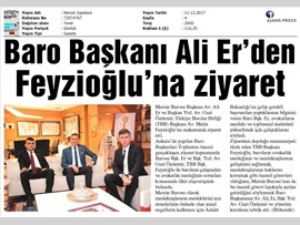 BASINDA BAROMUZ (Baro Başkanımız ve Başkan Yardımcımız, TBB Bşk. Feyzioğlu'nu Ziyaret Etti)