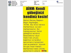 BASINDA BAROMUZ (AİHM Topu Türk Hukukçularına Attı)