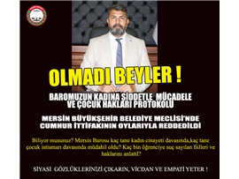 KADIN VE ÇOCUK HAKLARI MÜCADELESİ İŞBİRLİĞİNE CUMHUR İTTİFAKINDAN RET OYU