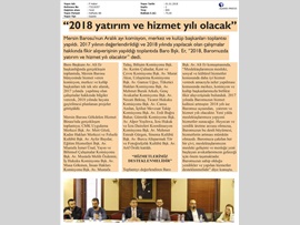 BASINDA BAROMUZ (Baro Bşk. Er, "2018 Yatırım ve Hizmet Yılı Olacak" Dedi.)