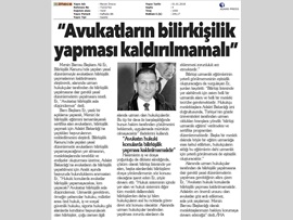 BASINDA BAROMUZ (Baro Bşk. Er, "Avukatsız Bilirkişilik Düşünülemez" Dedi)