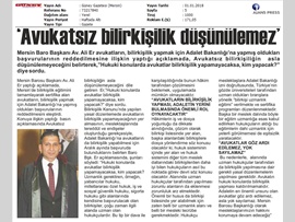 BASINDA BAROMUZ (Baro Bşk. Er, "Avukatsız Bilirkişilik Düşünülemez" Dedi)