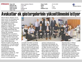 BASINDA BAROMUZ (Avukatlara Ek Gösterge Başvurusu)