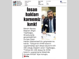 BASINDA BAROMUZ (Türkiye AİHM Kararlarının Uygulanmamasında Avrupa İkincisi)