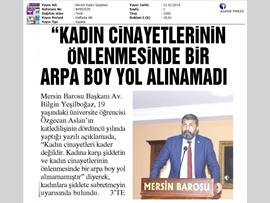 BASINDA BAROMUZ (Özgecan Aslan Mesajı)