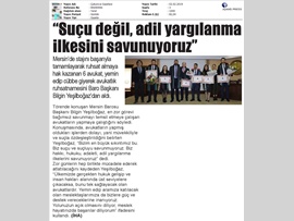 BASINDA BAROMUZ (Yeşilboğaz: "Suçu Değil, Adil Yargılanma İlkesini Savunuyoruz")
