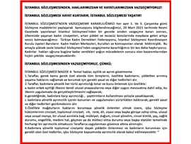 İSTANBUL SÖZLEŞMESİNDEN, HAKLARIMIZDAN VE HAYATLARIMIZDAN VAZGEÇMİYORUZ!
