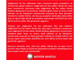 OHAL KARANAMESİ YARGI SÜRELERİ 6 NİSAN'A KADAR DURDURULDU