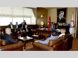 AKP YENİŞEHİR BELEDİYE BAŞKAN ADAYI BEKİR TOPÇU’DAN BARO BAŞKANIMIZA ZİYARET