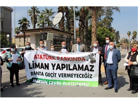 MERSİN BAROSU VE MERSİN ÇEVRE PLATFORMU, ATATÜRK PARKI’NI YUTACAK DAVAYA MÜDAHALE TALEBİNDE BULUNDU