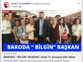 BASINDA BAROMUZ (Mersin Barosu'nun Yeni Başkanı Av. Bilgin Yeşilboğaz Oldu)
