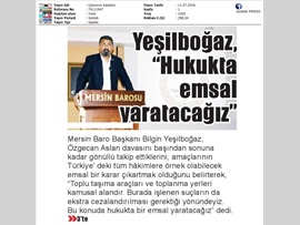 BASINDA BAROMUZ (Hukukta Emsal Karar Yaratacağız)