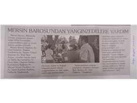 Mersin Barosu'ndan yangınzedelere yardım