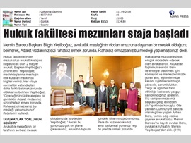 MERSİN'DE SAVCILIĞI BIRAKIP AVUKAT OLDU