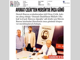 BASINDA BAROMUZ (Mersin Barosu'nda İmza Günü)