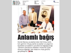 BASINDA BAROMUZ (Mersin Barosu'nda İmza Günü)